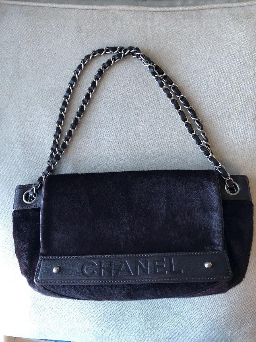 Authentic CHANEL Calfhair Accordion Flap bag