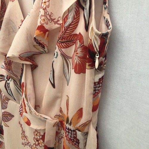 Sanctuary Pink Floral Jolynn Dress Midi Faux Wrap Size 8 NWT - Picture 5 of 12