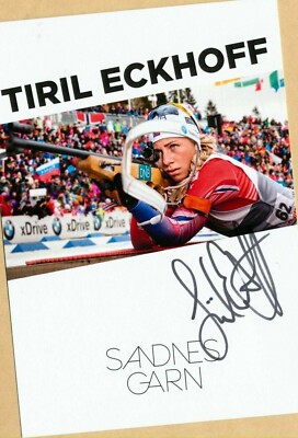 Tiril ECKHOFF (4) AK Bild - Print Copy - Groß Format - 13 x 18 + SKI AK SIGNIERT