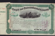 Oregon and Transcontinental Company  dd 1887 Payee Eliah Smith