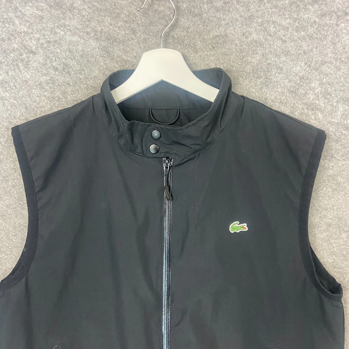 Lacoste gilet black deals