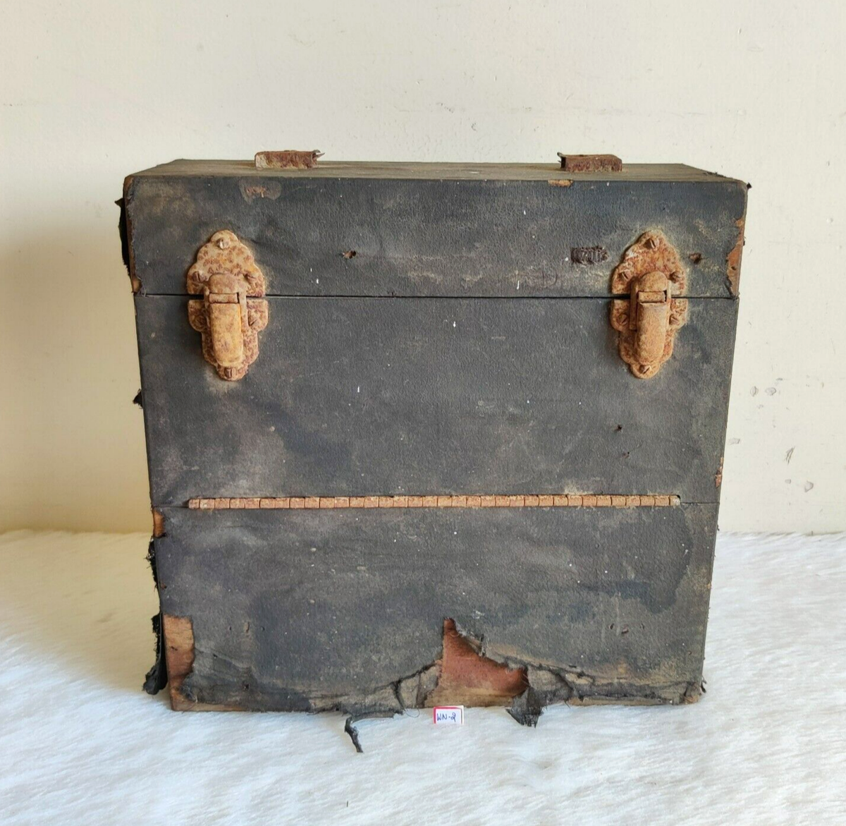 1920s Vintage Handmade Gramophone Record Keeping Wooden Suitcase
