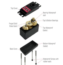 Waterproof High Torque Metal Gear RC Servo motor airplane helicopter boat
