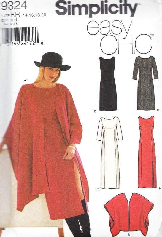 Vintage Simplicity Dress & Wrap Pattern #9324 2 Lengths. Sz.14-20. 2000