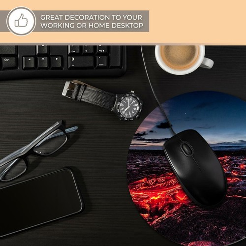 Round Mouse Mat - Glowing Lava Kilauea Volcano Hawaii #45166 - Photo 7/8