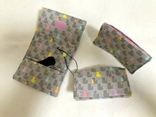 Handmade CATS  BUTTERFLIES cotton scissor needle sew notion, pincushion wallet