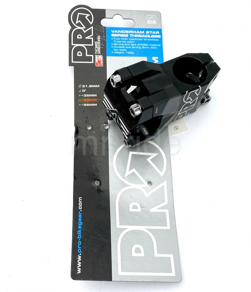 Shimano PRO Thomas VANDERHAM Downhill DH MTB Bike Stem,0Deg,31.8x50mm Threadless - Image 4 of 4