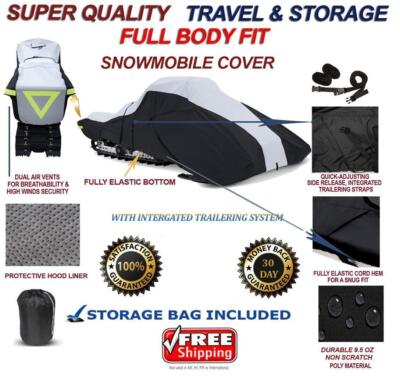 600D Snowmobile Cover Fits Models: Arctic Cat Sabercat 600 EFI LX EXT 2004-2006