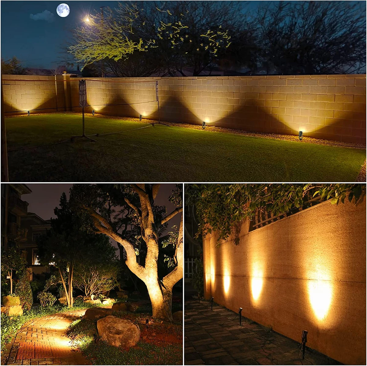 Outdoor Uplights Low Voltage Landscape Spotlights with Transformer and 55.82Ft C