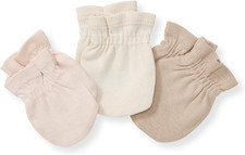 Burts Bees Baby Unisex Baby Mittens, 100 Organic Cotton, 3-Pack Solid Color Inf