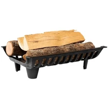 Fireplace Grate 18 inch Cast Iron Fire Place Grates Heavy Duty Wood Stove Chi...