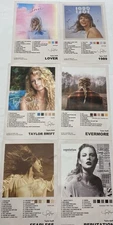 Lot 6 Taylor Swift Album Cover Canvas Poster Prints  8x12” Frameable Nice