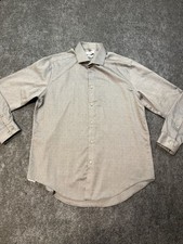 Calvin Klein Men  s Slim Fit Gray Non-Iron Dress Shirt 16.5 32/33 Large Long Slee