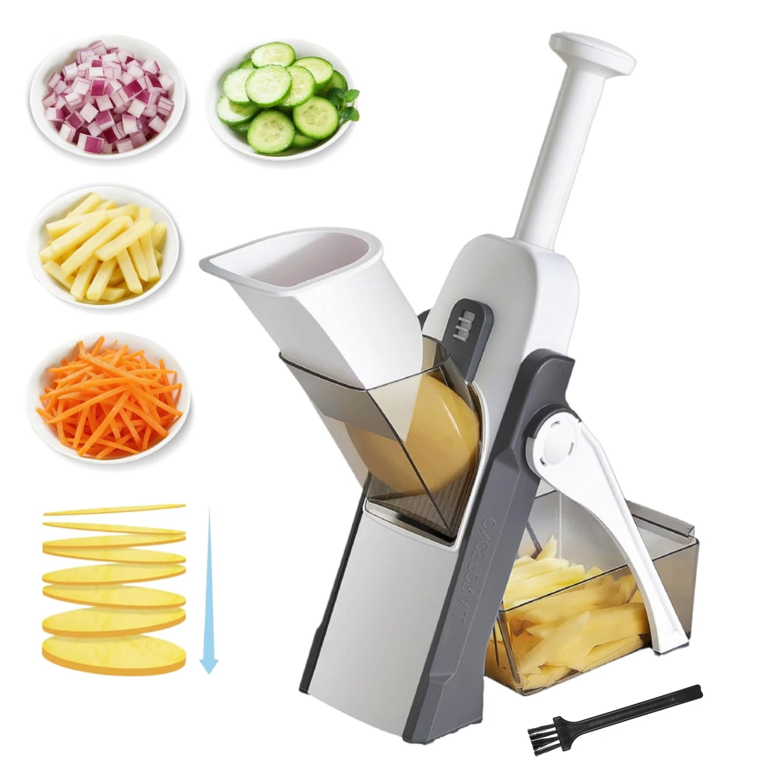 Safe Mandoline Slicer for Kitchen, Potato Slicer for Chips, Vegetable Chopper...