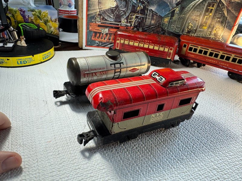 🚂 O SCALE- MARX - VINTAGE SET OF NINE ROLLING STOCK 💥L2527