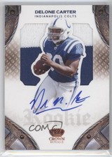 2011 Crown Royale Rookie Silhouette Signatures Blue 12/50 Delone Carter Auto 1b8