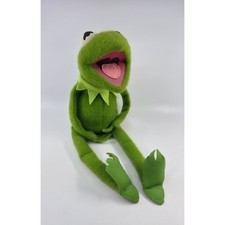 Fisher Price Plush Kermit The Frog Muppet Doll 1976 Polyester Green 18 Inch