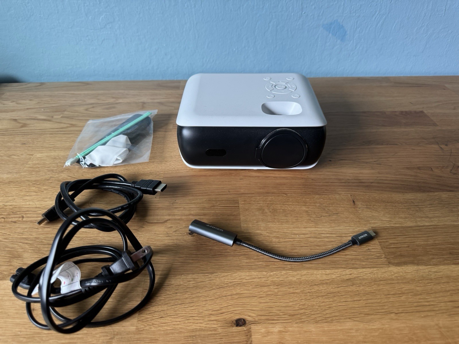 HAPPRUN Native 1080P Mini Projector w/ Bluetooth – Full HD 4K Support HDMI USB-image