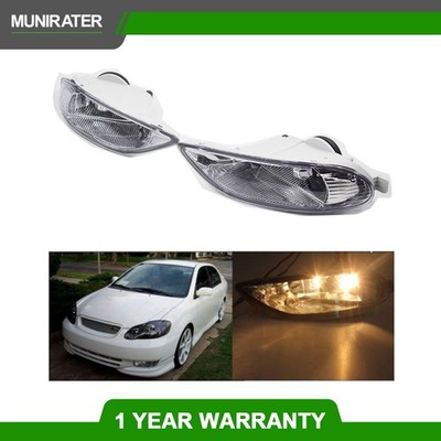 Bumper Fog Light Clear Len Front Lamps Set For Toyota Camry 02-04 Corolla 05-08