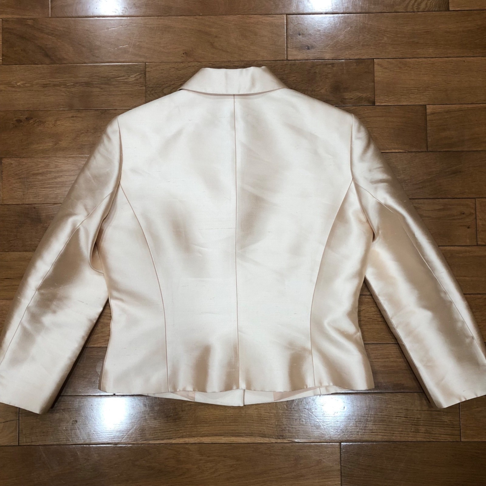 Rickie Freeman for Teri Jon 100% Silk Peach Dress & Jacket Combo Size 8