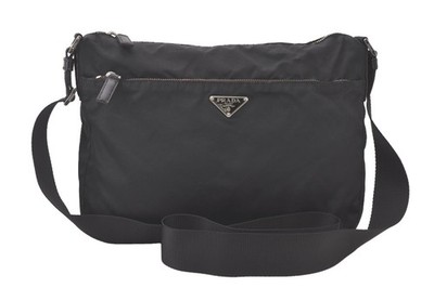 Authentic PRADA Vintage Nylon Leather Shoulder Cross Body Bag Black 566AA