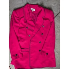 John Meyer Blazer Size 16 Hot Pink Double Breasted Blazer