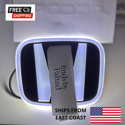 Custom LED Front Grille Emblem Fits for Accord 2018-2024 -Illuminated -White/Red