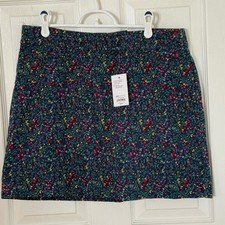 Croft  Barrow Floral Skort - Navy with multi color floral pattern. Size 12R
