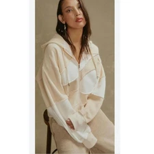 New House of Sunny Patchwork Landscape Hoodie UNISEX $149 SMALL Full Zip Jacket