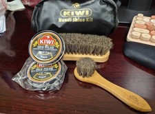 KIWI Handi Shine Kit Black Shoe Polish Tins w...