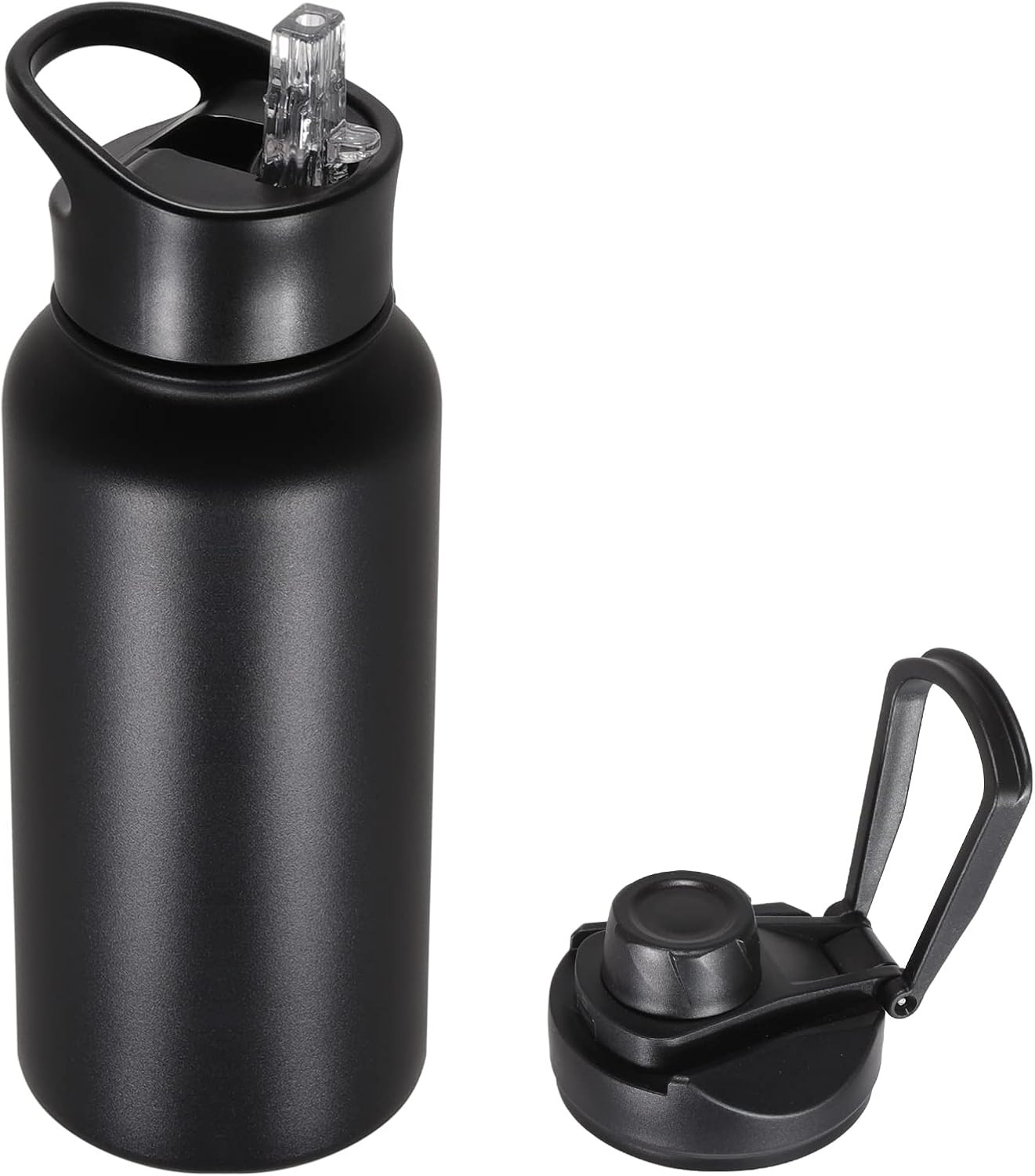 With Straw Lid & Wide Mouth Lids, Stainless Steel S