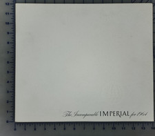 1964 Chrysler Imperial Large Deluxe Brochure Lebaron Crown Custom
