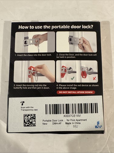 Portable Door Lock Home and Apartment Essentials - Picture 2 of 2