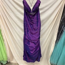 Studio 17 Purple Beaded V-Neck Spaghetti Strap Formal Dress Size 15/16 Lot 4