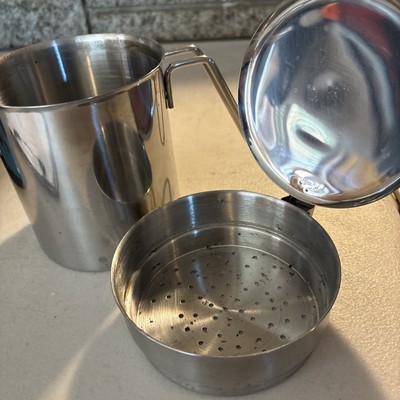 Cooking Oil Strainer Grease Catcher EKCO Stainless Steel 5 Inch High 2 Cup Capac