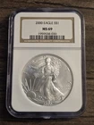 2000-P American Eagle Type 1 NGC MS69 1oz Silver Coin