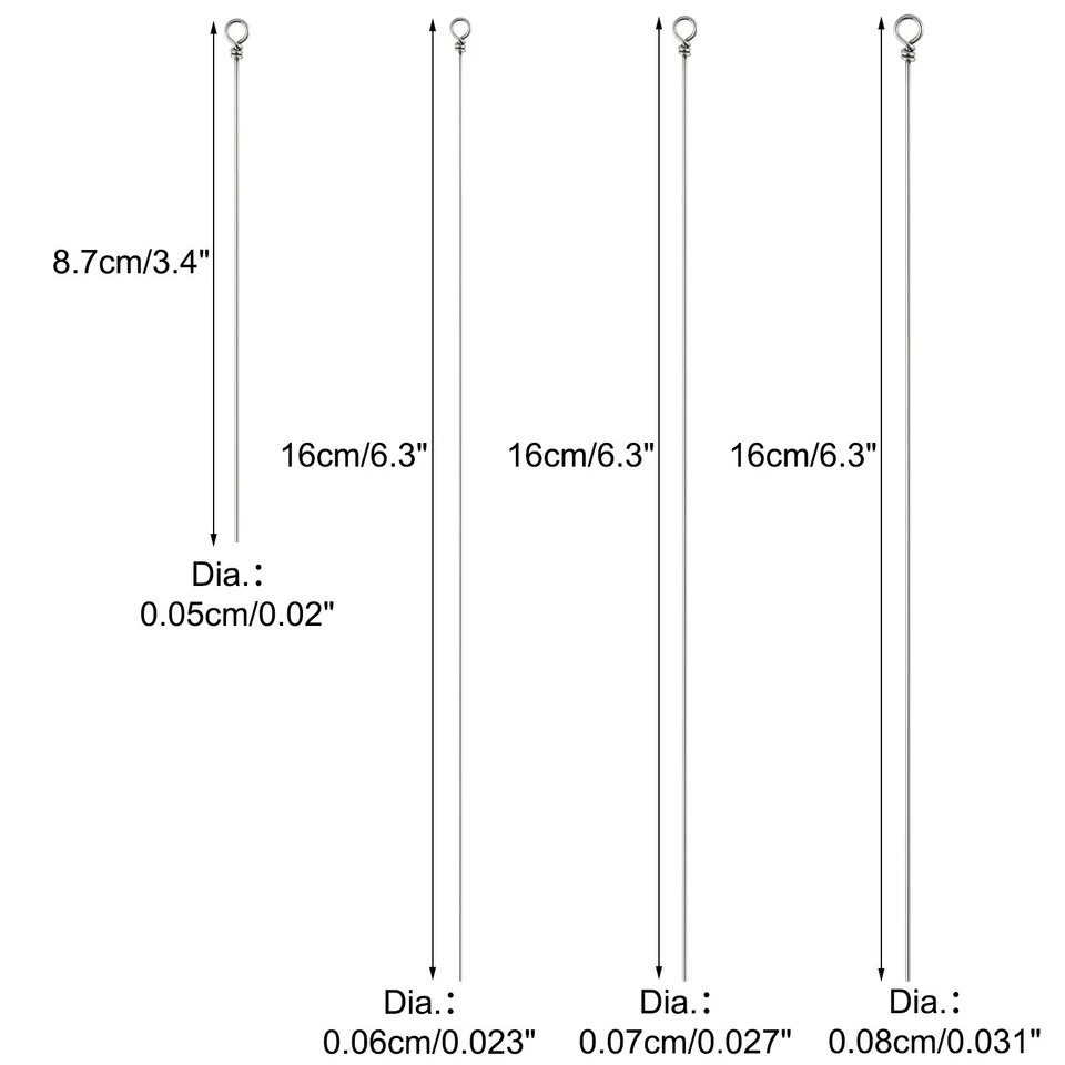 100pcs Fishing Spinner Shaft Looped Stainless Steel Wire Lure Making Supplier - Image 2 of 4