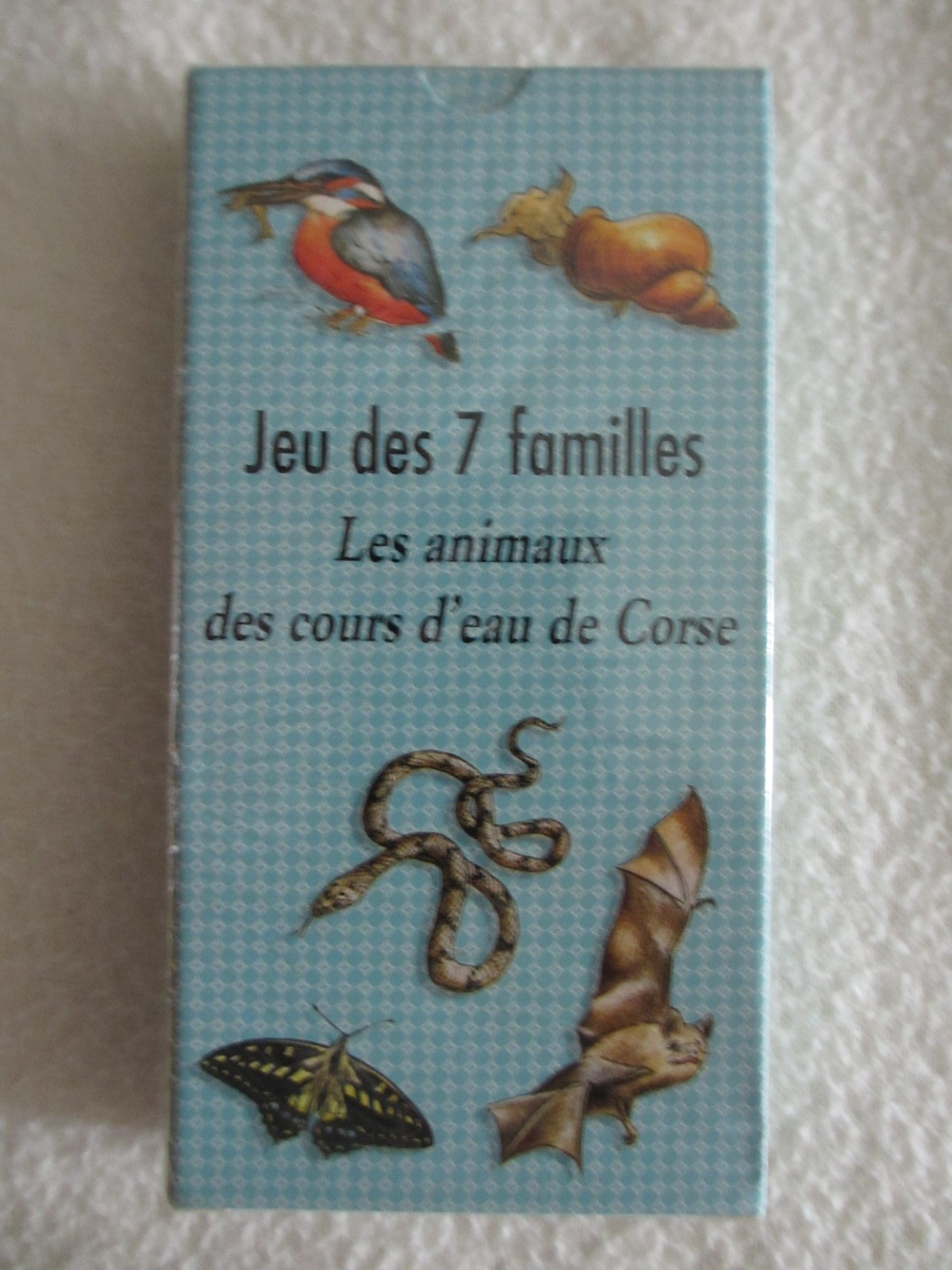 Jeu des 7 familles Les Animaux des Rivières de Corse idée cadeau anniversaire original