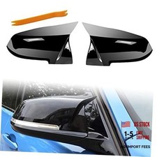 Door Mirror Covers,Replacement Rearview Side Mirror Covers Caps Glossy Black