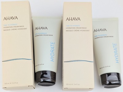 Ahava Time To Hydrate Hydration Cream Mask 3.4fl.oz./100ml x2 New In Box 