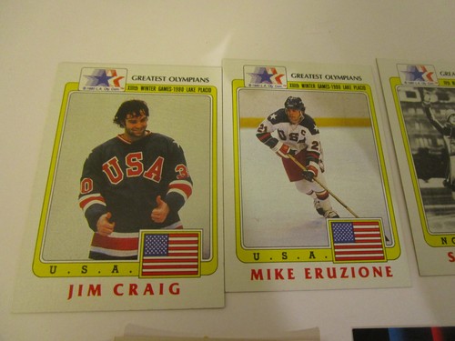 Miracle on Ice -1980 Olympics Hockey Card Craig Eruzione Cards + MINNESOTA tc - Picture 2 of 3