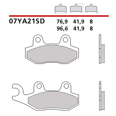 BREMBO FRONT BRAKE PAD KIT MOUNT ON KAWASAKI KVF BRUTE FORCE 750 20-21-07YA