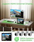 10CH 10" Monitor Home Security System Solar Powered 4MP PTZ Camera Night Vision — photo 6