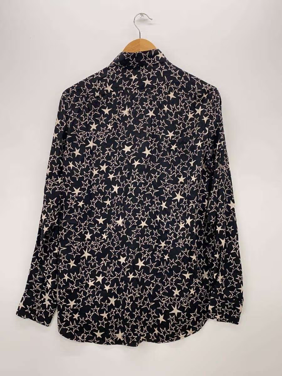 SAINT LAURENT Long Sleeve Shirt, Size 14.5, Silk, Black, All-Over Print, 01SZ 56 thumbnail 2