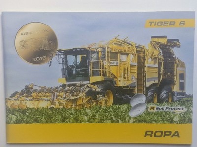 ROPA TIGER 6 Zuckerrübenroder Prospekt 12/2016 Traktor Schlepper Bulldog