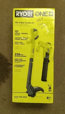 RYOBI 18V  10" String Trimmer & 250 CFM Blower Combo PCLCK201K - Tool Only, NEW - Image 1 of 4
