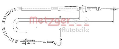 METZGER Gaszug für VW