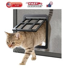 Cat Door for Screen Doors, Passage Opening 8.3" x 10.3", Access Freely, Magne...