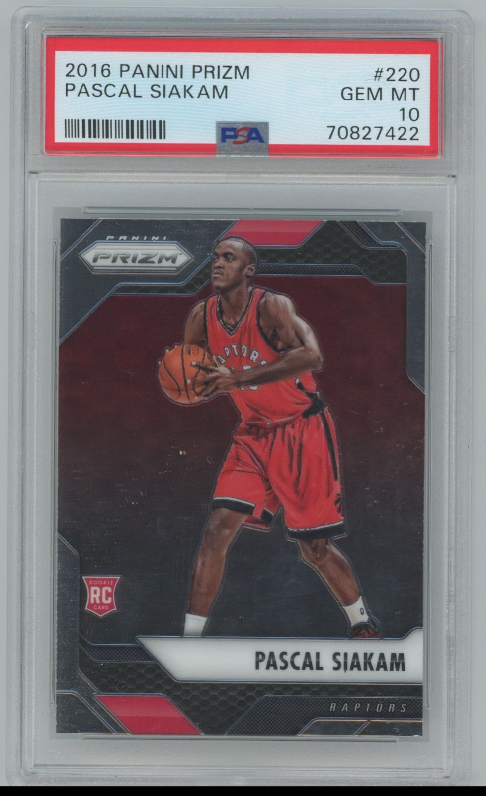 2016-17 Panini Prizm Pascal Siakam Rookie PSA 10 Toronto Raptors #220