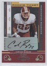 2005 Playoff Contenders Rookie Ticket Carlos Rogers #114 Auto 0b2